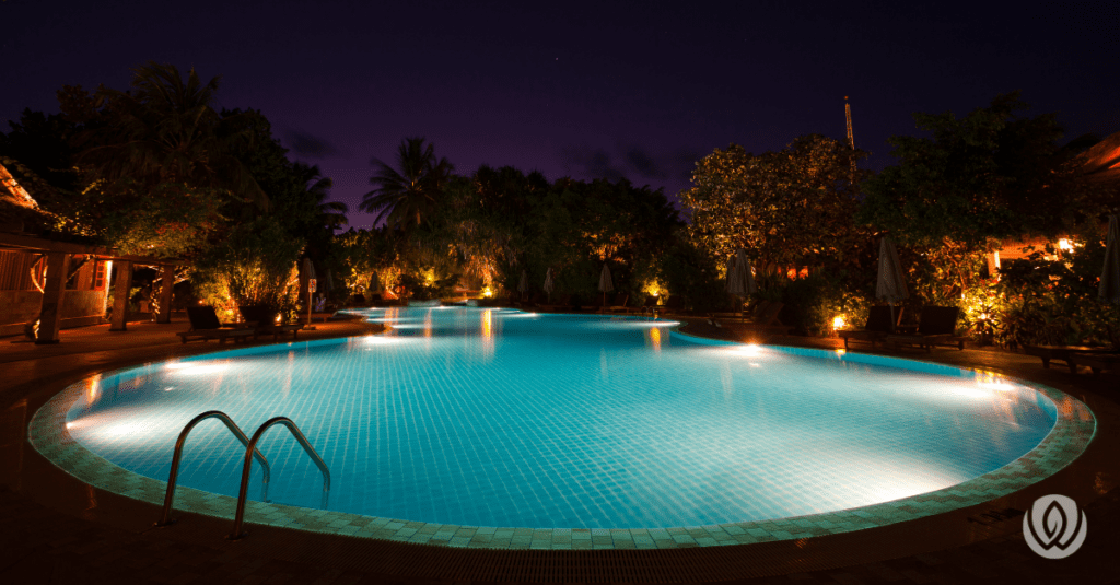 pool at night