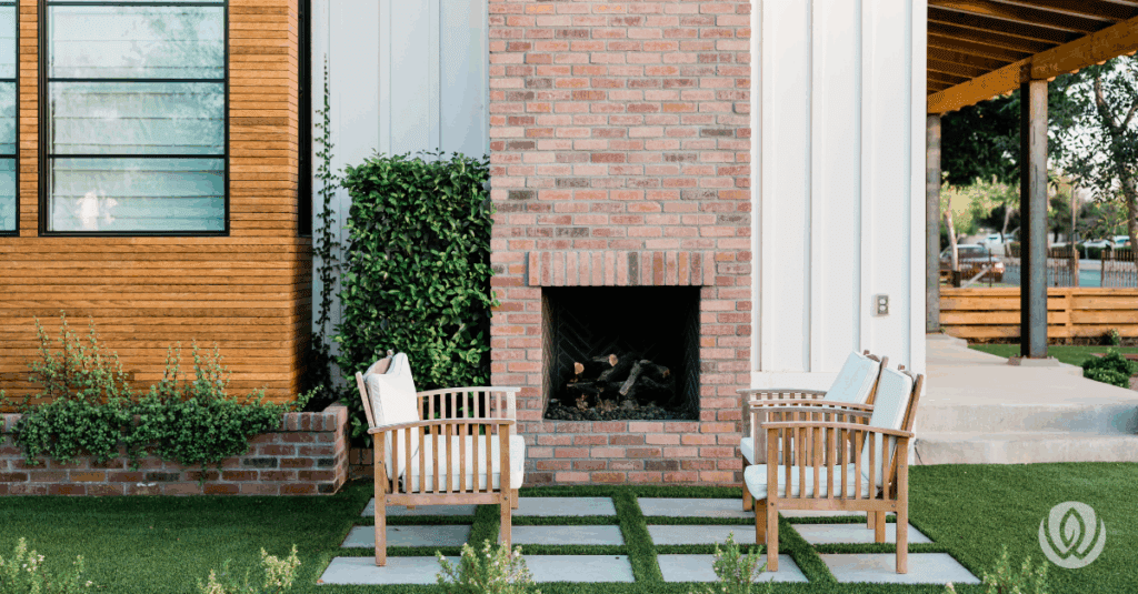 outdoor fireplace