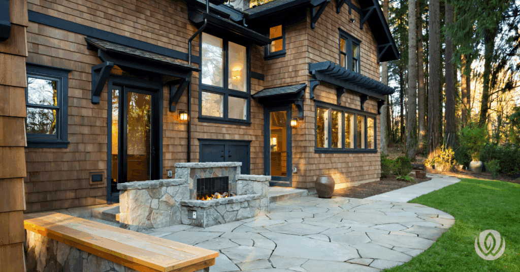 outdoor fireplace